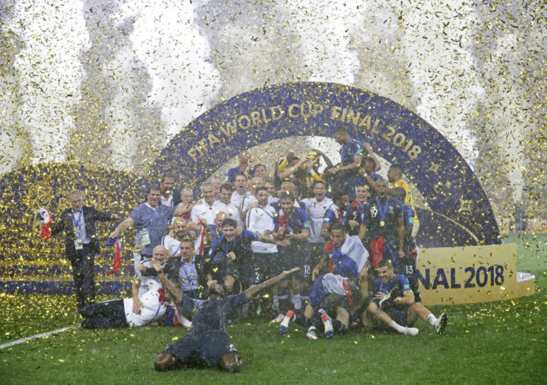 Los jugadores de Francia festejan tras coronarse campeones del Mundial. En Francia se han referido a esta selección como 