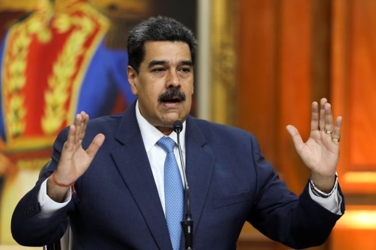 LYNXMPEG1J01O.jpg,El presidente de Venezuela Nicolás Maduro habla durante una conferencia de prensa en el Palacio de Miraflores en Caracas, Venezuela, Febrero 14, 2020. REUTERS/Fausto Torrealba; Crédito: STRINGER, Reuters